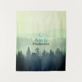 Rest Is Productive – シンプルなモチベーションを呼び起こすウォールタペストリー タペストリー