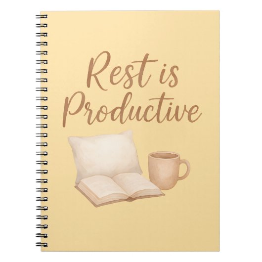 Rest is Productive  ノートブック (正面)