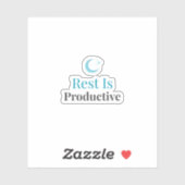 Rest Is Productive – Minimal Aesthetic Sticker シール (シート)