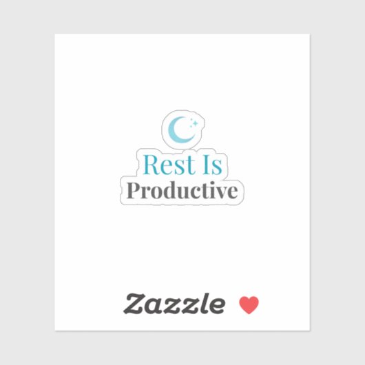 Rest Is Productive – Minimal Aesthetic Sticker シール (シート)