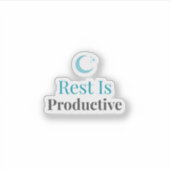 Rest Is Productive – Minimal Aesthetic Sticker シール (正面)