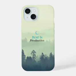 Rest Is Productive – Minimal Motivational iPhone C iPhone 15ケース