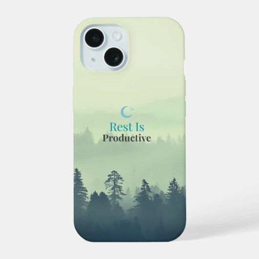 Rest Is Productive – Minimal Motivational iPhone C iPhone 15ケース (裏面)