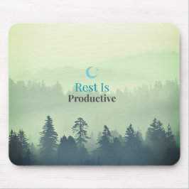 Rest Is Productive – Minimal Motivational Mouse Pa マウスパッド