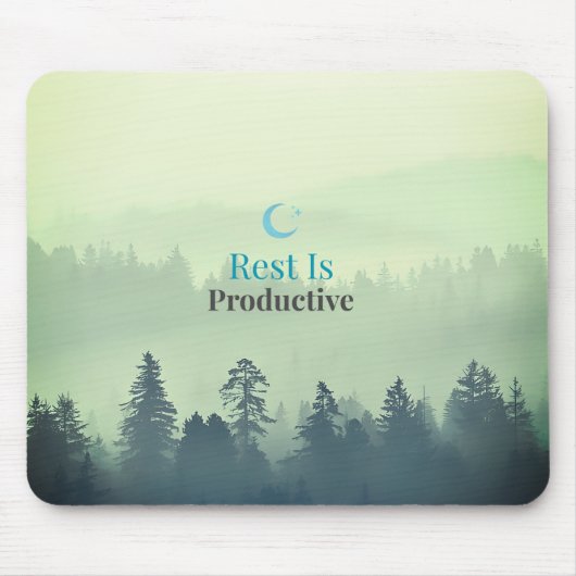 Rest Is Productive – Minimal Motivational Mouse Pa マウスパッド (正面)