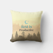 Rest Is Productive Motivational Quote Pillow クッション (正面)