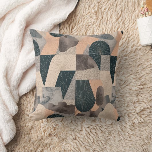 Rest Is Productive Throw Pillow | Cozy Neutral クッション (ブランケット)