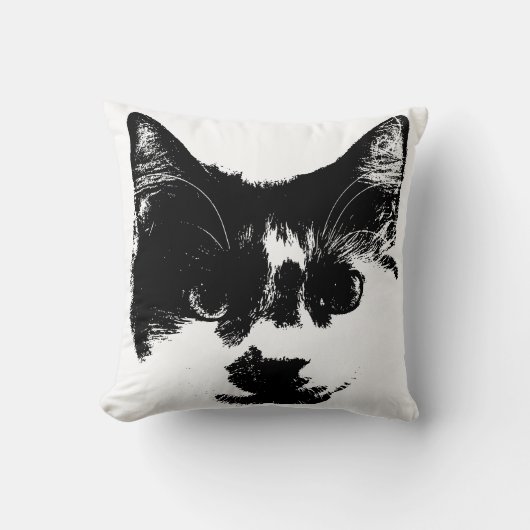 Rest Like You Rule It – Ink Cat   クッション (正面)