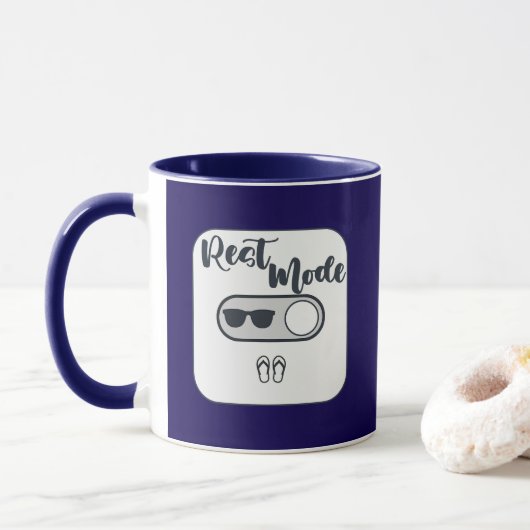 Rest Mode Activated Shirt – Relax Lifestyle Design マグカップ (ドーナツ)
