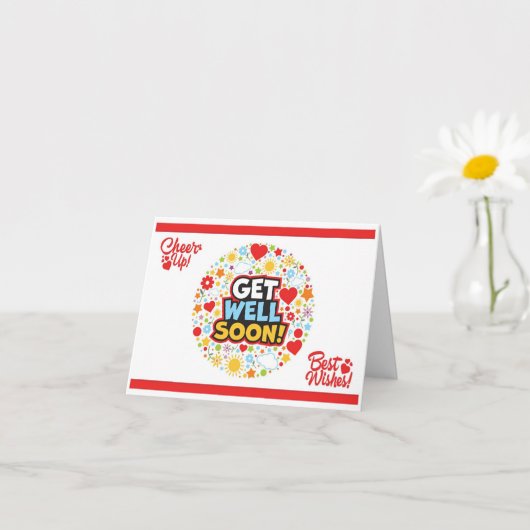 REST RECOVERリラックス GET WELL SOONカード カード (小さな植物)