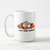 rest & reflect autumn cat コーヒーマグカップ (左)