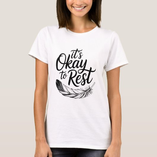 Rest ShirtはOK | 引用文感動的ティー Tシャツ (正面)
