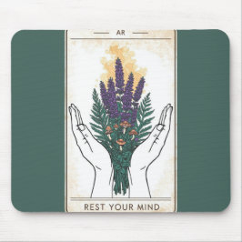 Rest Your Mind レトロタロットカード マウスパッド