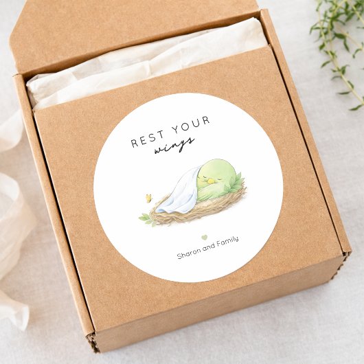 Rest Your Wings Personalized Cancer Support   ラウンドシール