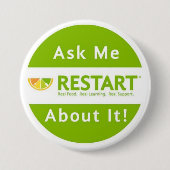 RESTARTインストラクターボタン 缶バッジ (正面)