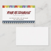Restaurant Business Card Korean Restaurant 名刺 (正面/裏面)