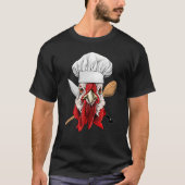 Restaurant Chicken Chef Kitchen Cook Culinary Chic Tシャツ (正面)