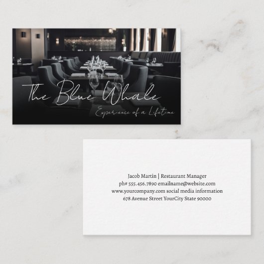 Restaurant Dining Tables 名刺 (正面/裏面)