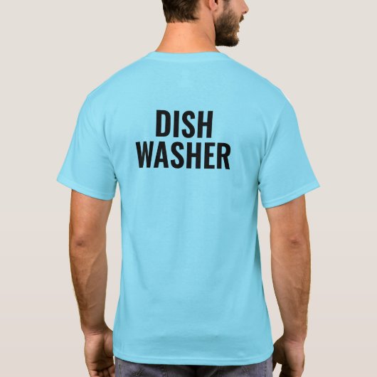 Restaurant Dishwasher Uniform T-Shirt Personalized Tシャツ (裏面)