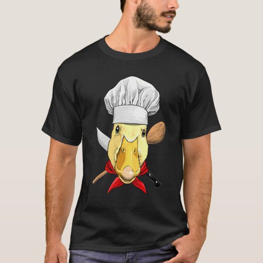 Restaurant Duck Chef Kitchen Cook Culinary Cooking Tシャツ (正面)