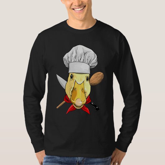 Restaurant Duck Chef Kitchen Cook Culinary Cooking Tシャツ (正面)