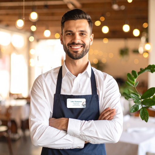 Restaurant Employee Seafood Name Tag  名札