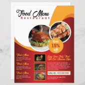 Restaurant Flyer / Food Menu Flyer (正面/裏面)