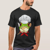 Restaurant Frog Chef Kitchen Cook Culinary Cooking Tシャツ (正面)