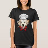 Restaurant Golden Retriever Chef Cook Dog Cooking Tシャツ (正面)