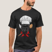 Restaurant Gorilla Chef Kitchen Cook Culinary Cook Tシャツ (正面)
