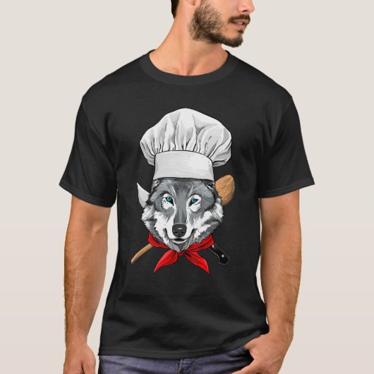 Restaurant Gray Wolf Chef Cook Kitchen Cooking  An Tシャツ (正面)