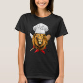 Restaurant Lion Chef Culinary Kitchen Cooking Wil Tシャツ (正面)