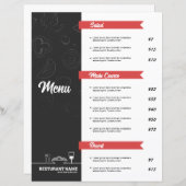 Restaurant Menu Flyer Template (正面/裏面)