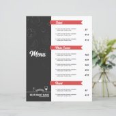 Restaurant Menu Flyer Template (スタンド正面)