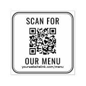 Restaurant Menu Website QR Code セルフインキングスタンプ (デザイン)