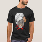 Restaurant Rat Chef Cook Culinary Kitchen Cooking Tシャツ (正面)