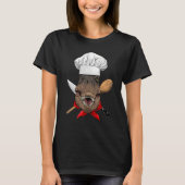 Restaurant Rex Chef Cook Kitchen Cooking  Dinosaur Tシャツ (正面)