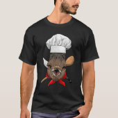 Restaurant Rex Chef Cook Kitchen Cooking  Dinosaur Tシャツ (正面)