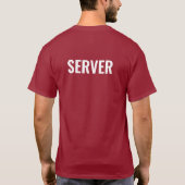 Restaurant Server T-Shirt Uniform Custom Name Logo Tシャツ (裏面)