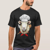 Restaurant Sheep Lamb Chef Cook Kitchen Cooking  F Tシャツ (正面)