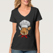 Restaurant Squirrel Chef Cook Kitchen Cooking  Rod Tシャツ (正面)