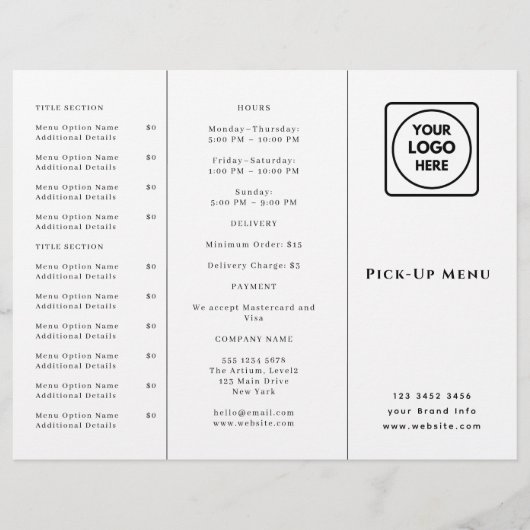 Restaurant Takeout Logo | Custom Catering Branding (正面)