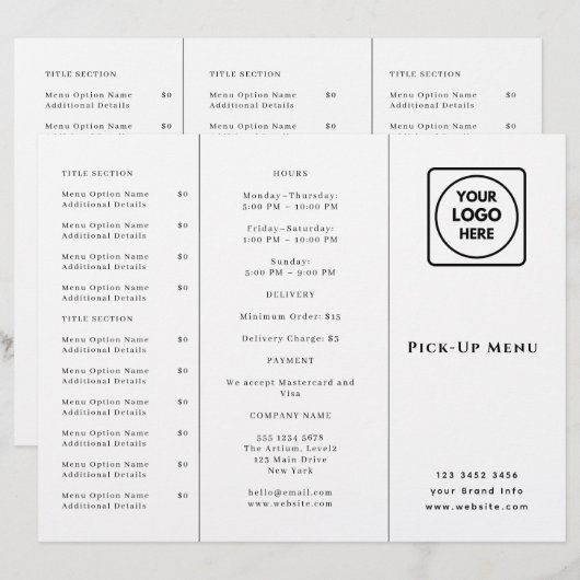 Restaurant Takeout Logo | Custom Catering Branding (正面/裏面)