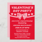 Restaurant Valentine’s Day Party 招待状 (正面/裏面)