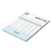 Restaurant Weekly Mini Tips Tracker Notepad ノートパッド (回転)