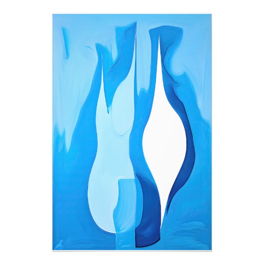Restful Cobalt Echo抽象芸術 フォトプリント (正面)