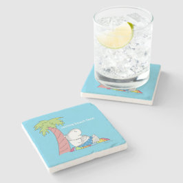 RESTINGビーチ顔ベリーボタンヒッポボイントン ストーンコースター