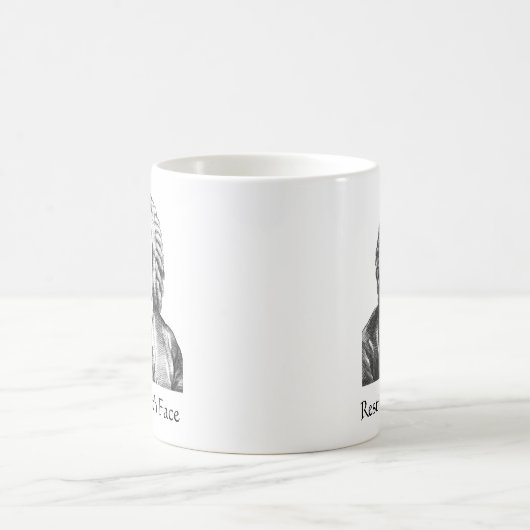 Resting Bach顔クラシカル作曲家 コーヒーマグカップ (中央)