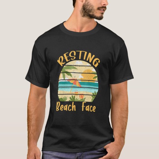 Resting Beach Faces Island Beach Tシャツ (正面)