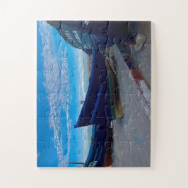 Resting Blue Boats on Essaouira Shore ジグソーパズル